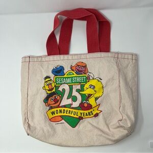 Sesame Street Canvas Bag 25 Wonderful Years Bert Ernie Big Bird 1993 Henson